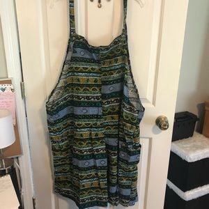 Tribal pattern overalls